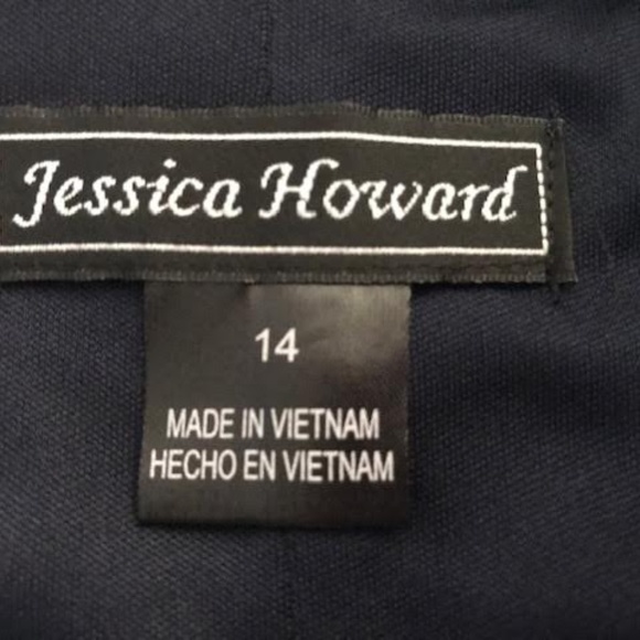 Jessica Howard Black and White Polka Dot Dress with Red Accents - Picture 6 of 7